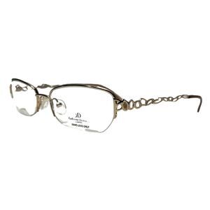 Catherine Deneuve CD-246 GLD Eyeglasses Frames Gold Oval Half Rim 52-17-140